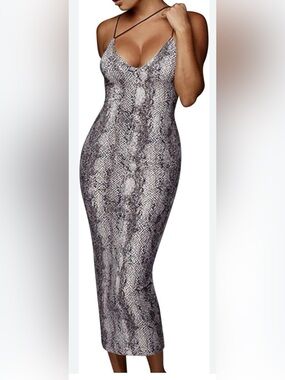 Women's Snake-Print Pencil Skirt - Gray
